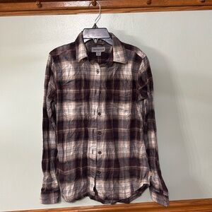 Carhartt flannel. XSmall button down. Purple and tan. Worn once. Plaid